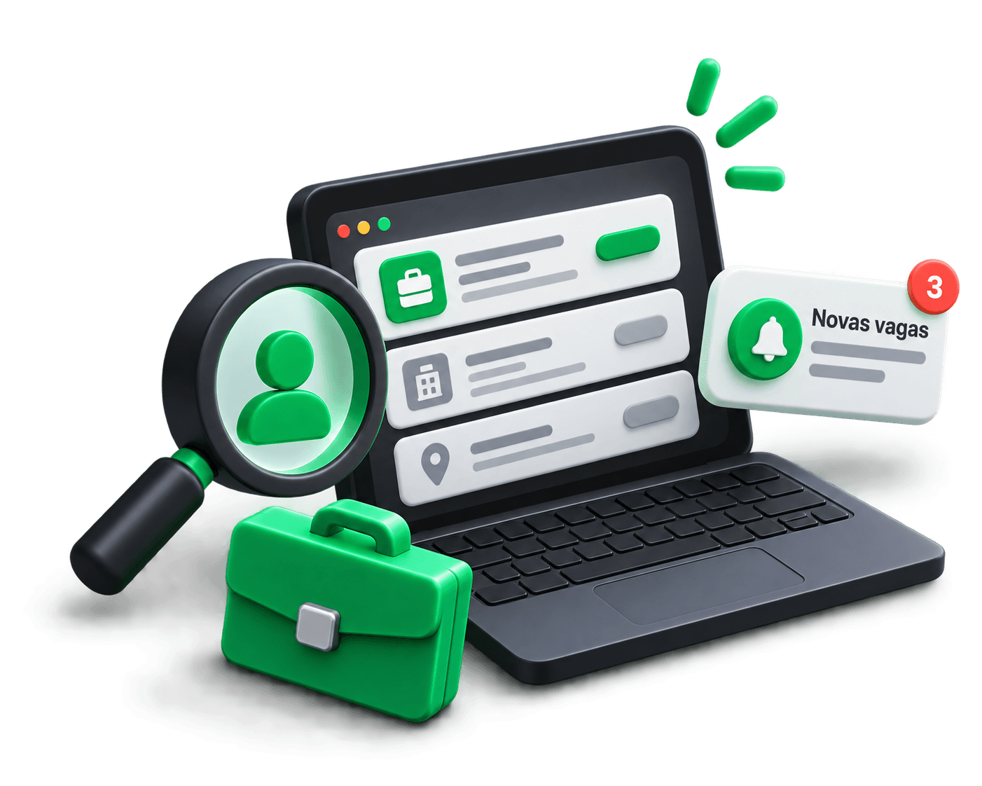 Painel de recrutamento com candidatos qualificados por IA